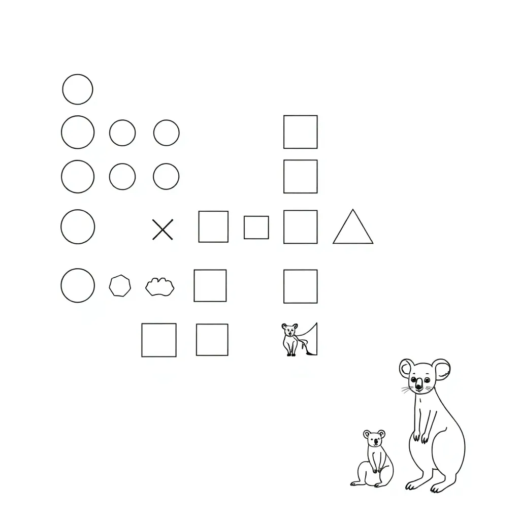 Array of dots arranged in rows and columns