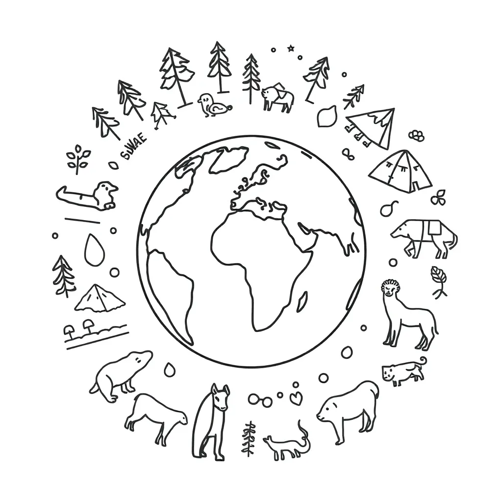Earth resources illustration
