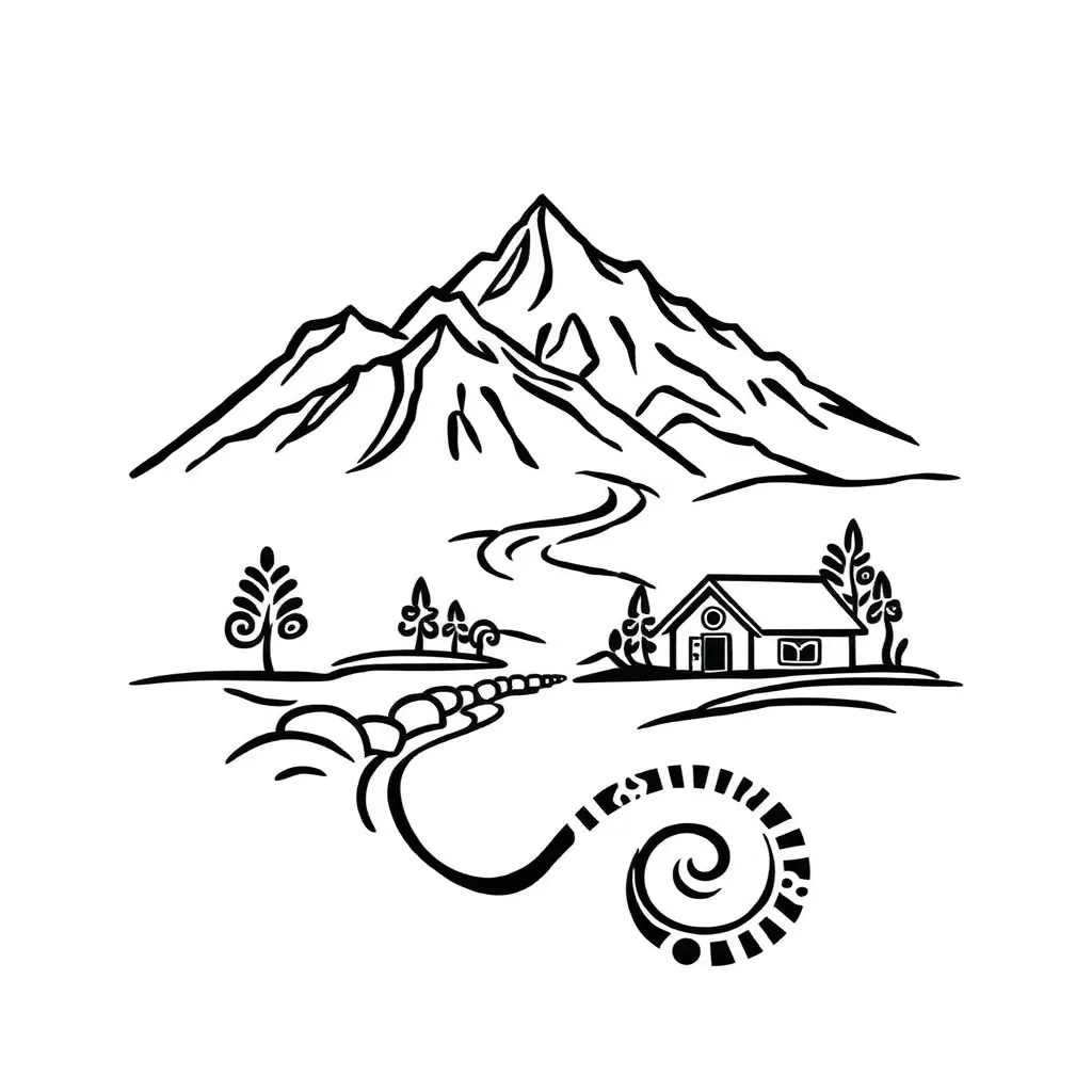 Māori cultural symbols and landscape
