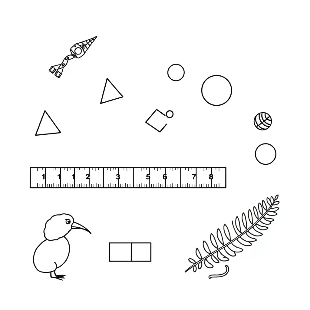 Metric measurement tools including ruler, scale and measuring jug