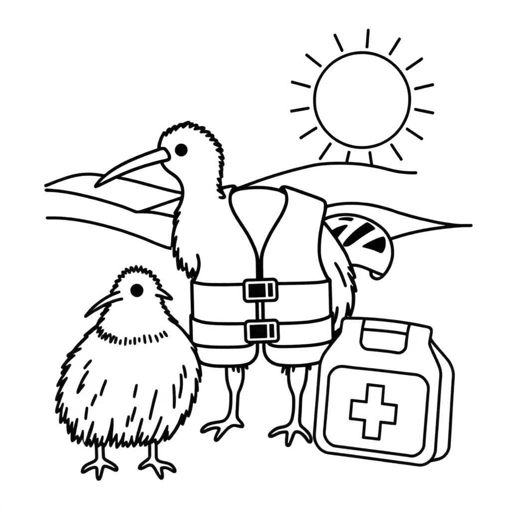 Personal safety illustration showing students in various safe environments
