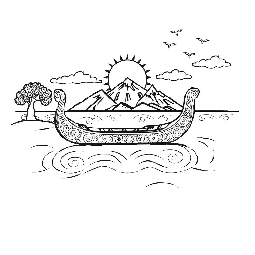 Waka ama paddlers on water with weather symbols