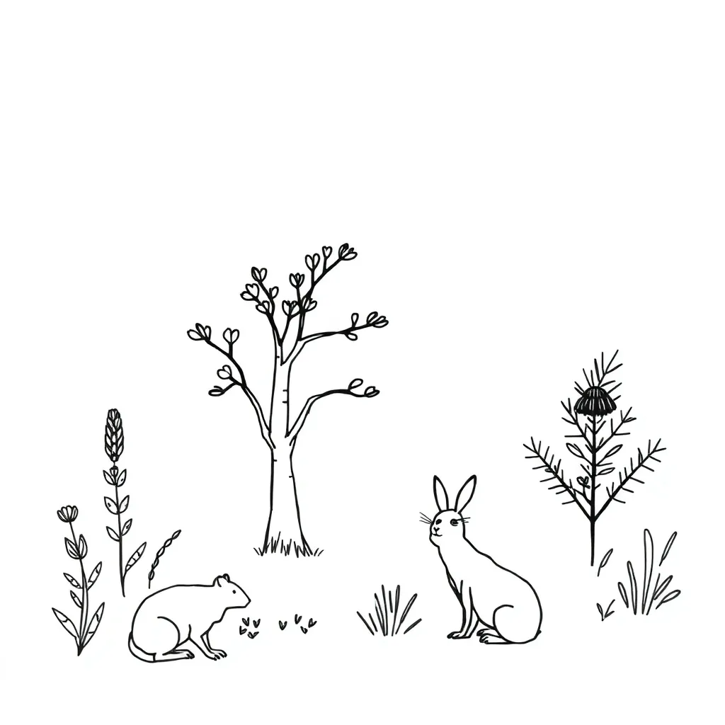 Timeline and pest research illustration