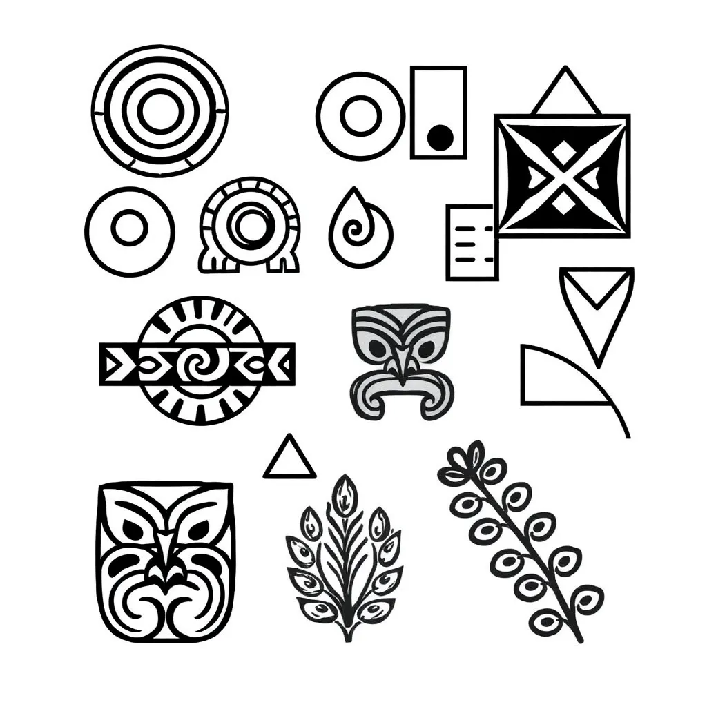 Various 2D and 3D shapes including triangles, squares, cubes and spheres