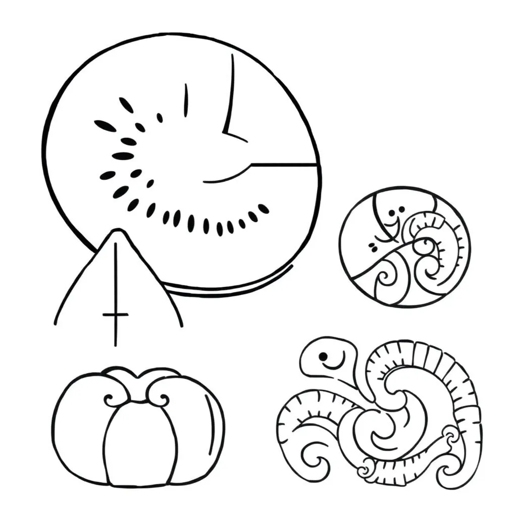 Pizza and fraction circles illustration