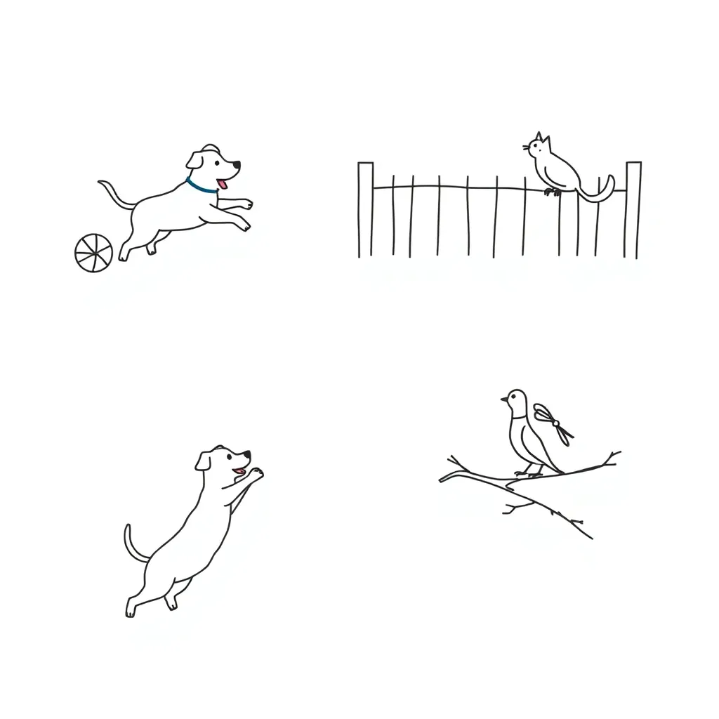 Children building sentences with picture strips