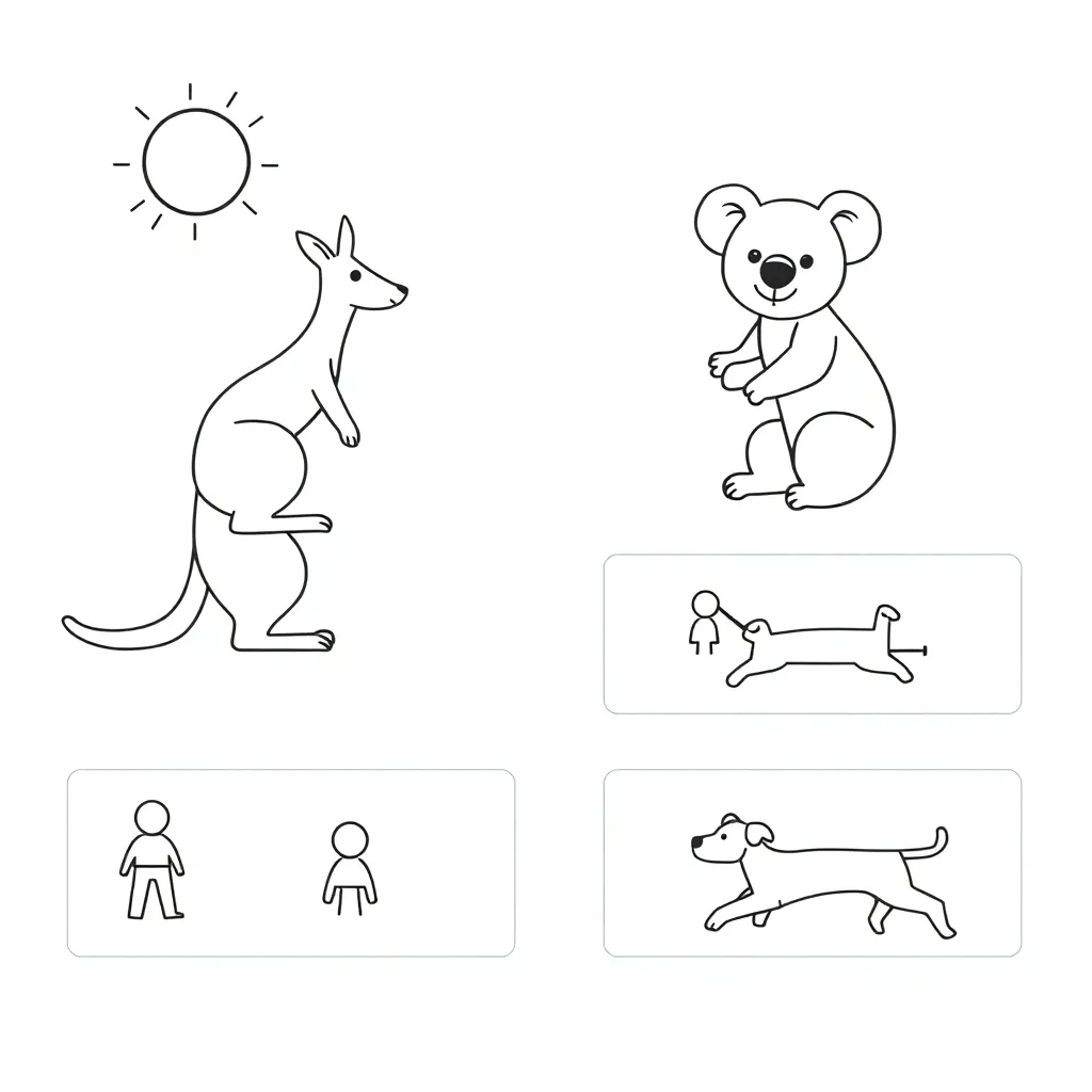 Children building sentences with picture strips