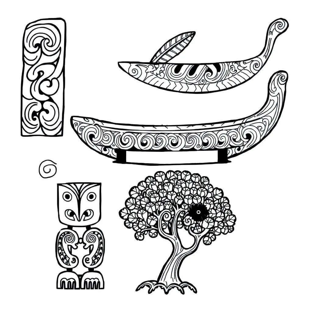 Māori cultural symbols and patterns