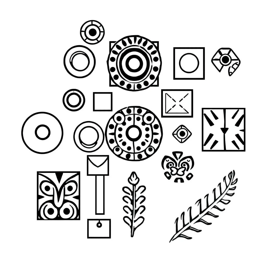 Various 2D and 3D shapes including circles, squares, triangles, cubes, spheres and cylinders