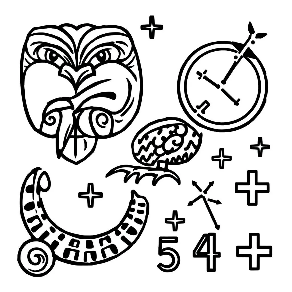 Number line and calculator illustration