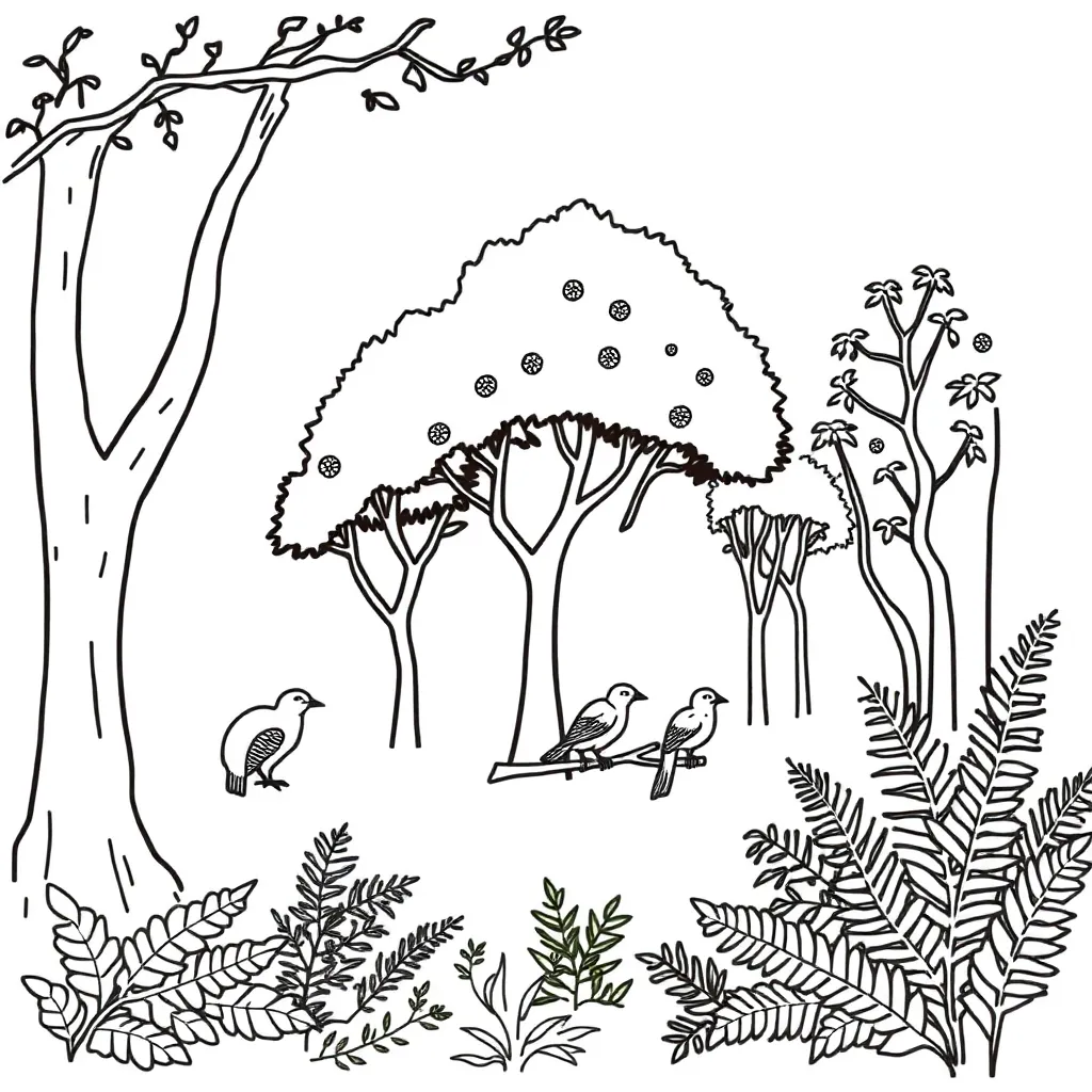 New Zealand native plants in different habitats