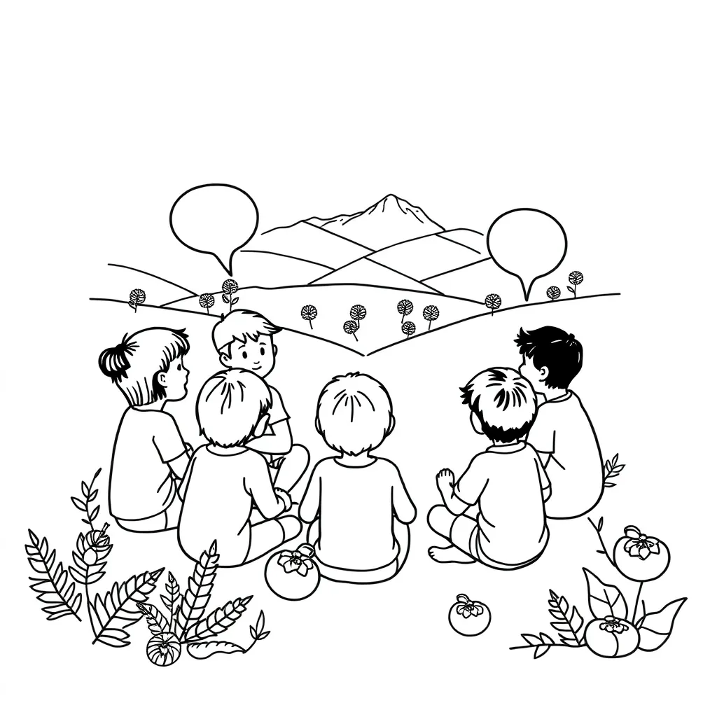 Students collaborating on writing