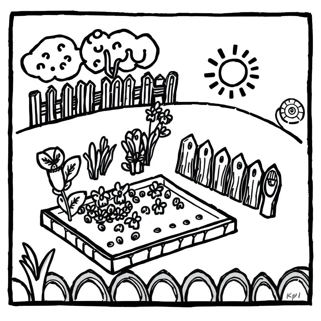 Māori garden with traditional plants and tools