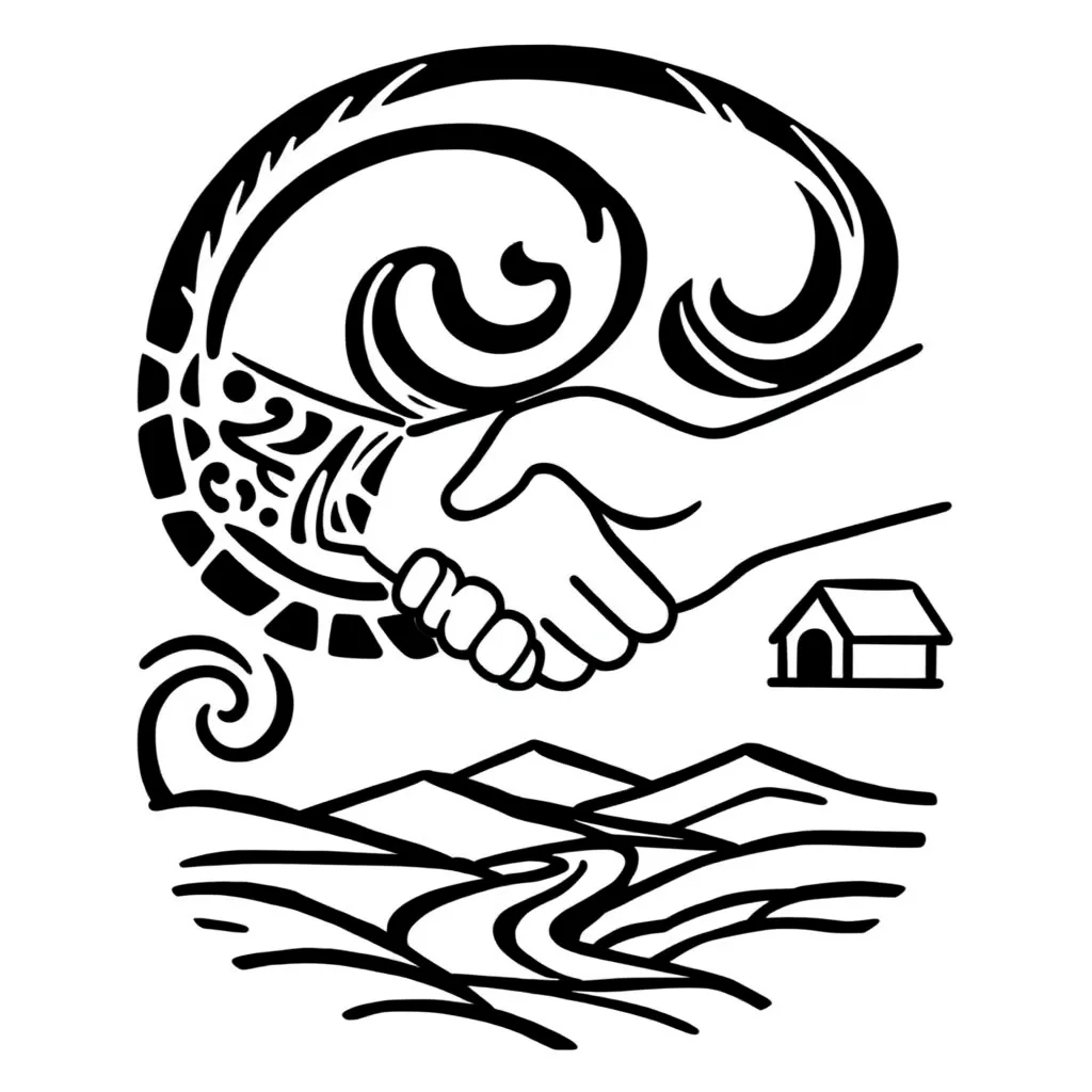Treaty of Waitangi signing illustration