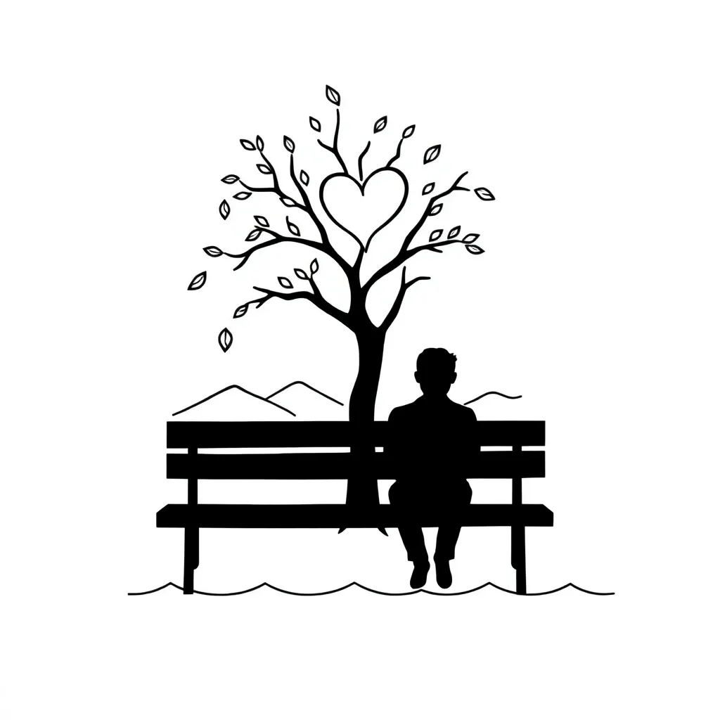 Heart with caring hands illustration