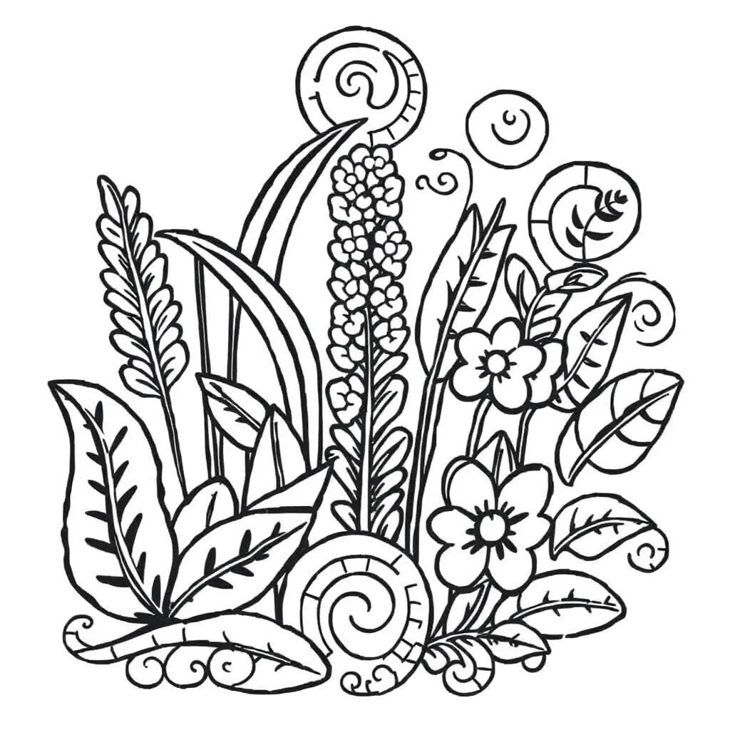 Traditional Māori healing plants illustration