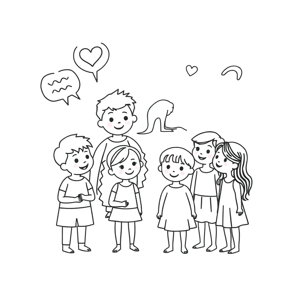 People communicating with speech bubbles