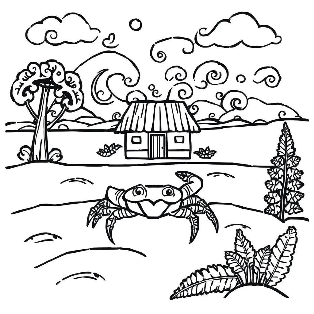 Hermit crab illustration