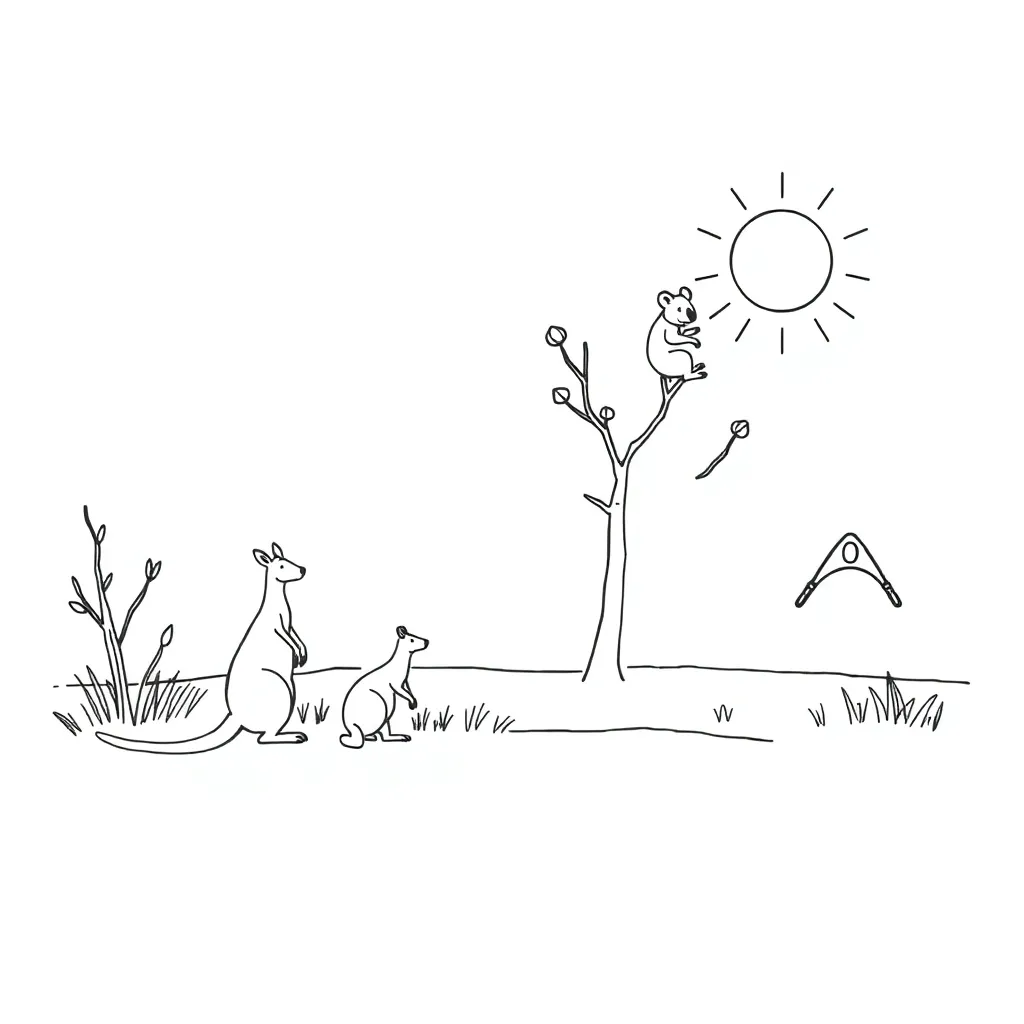 Clock and map illustration showing time and place