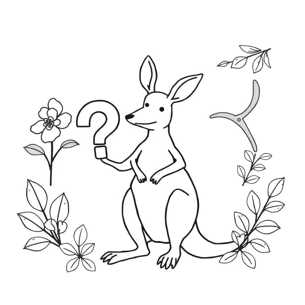 Question mark with adventure characters