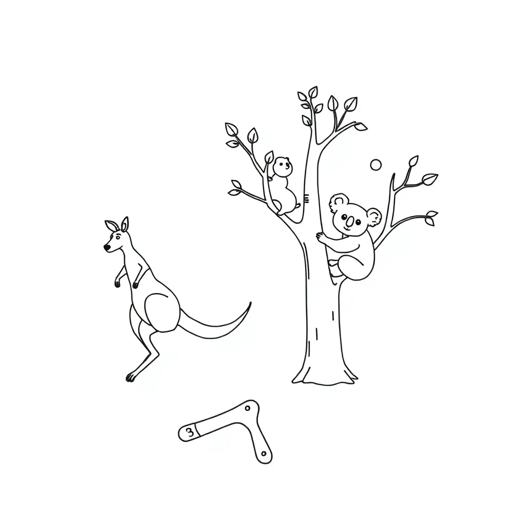 Children running and playing with ING verbs floating around them