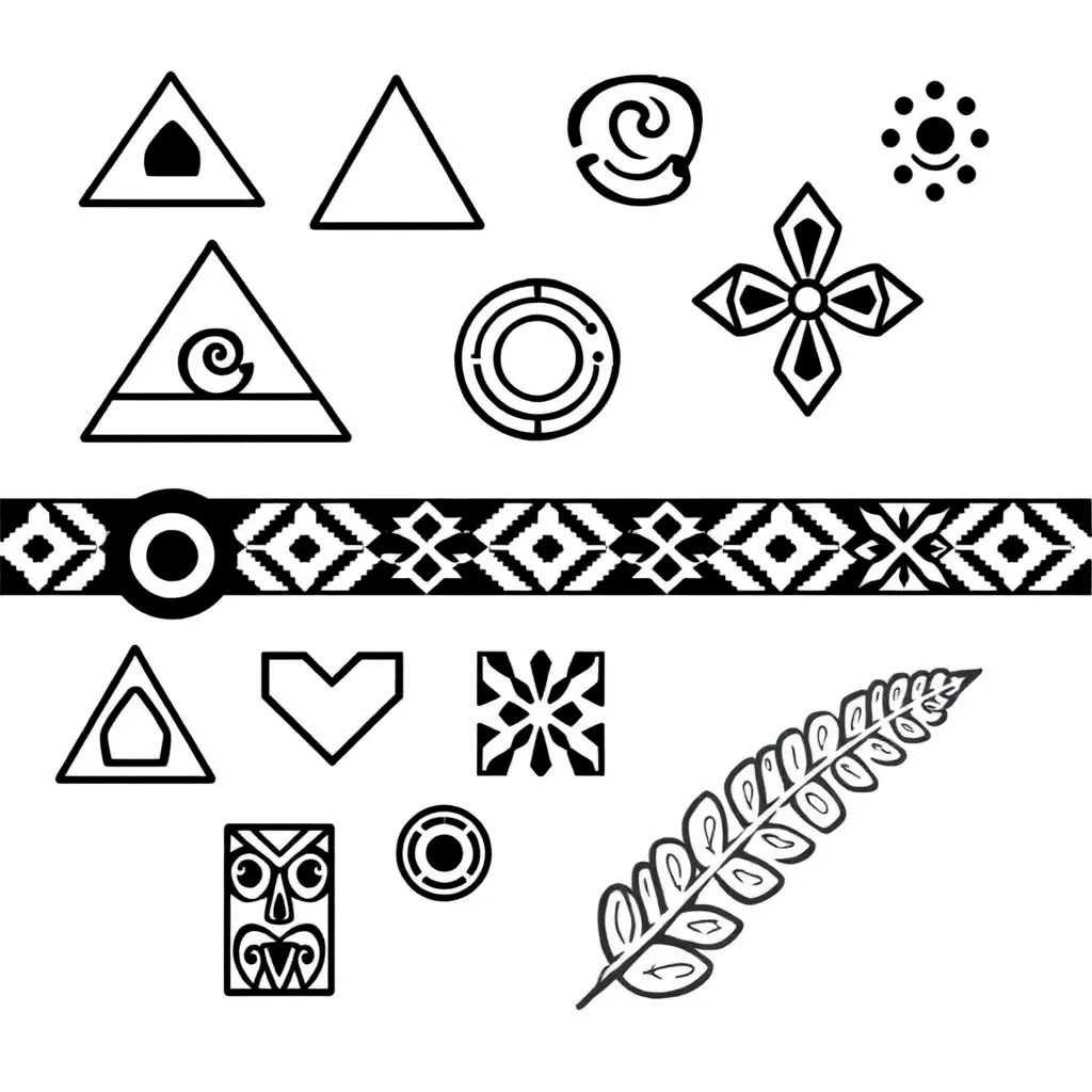 Colourful 2D shapes illustration
