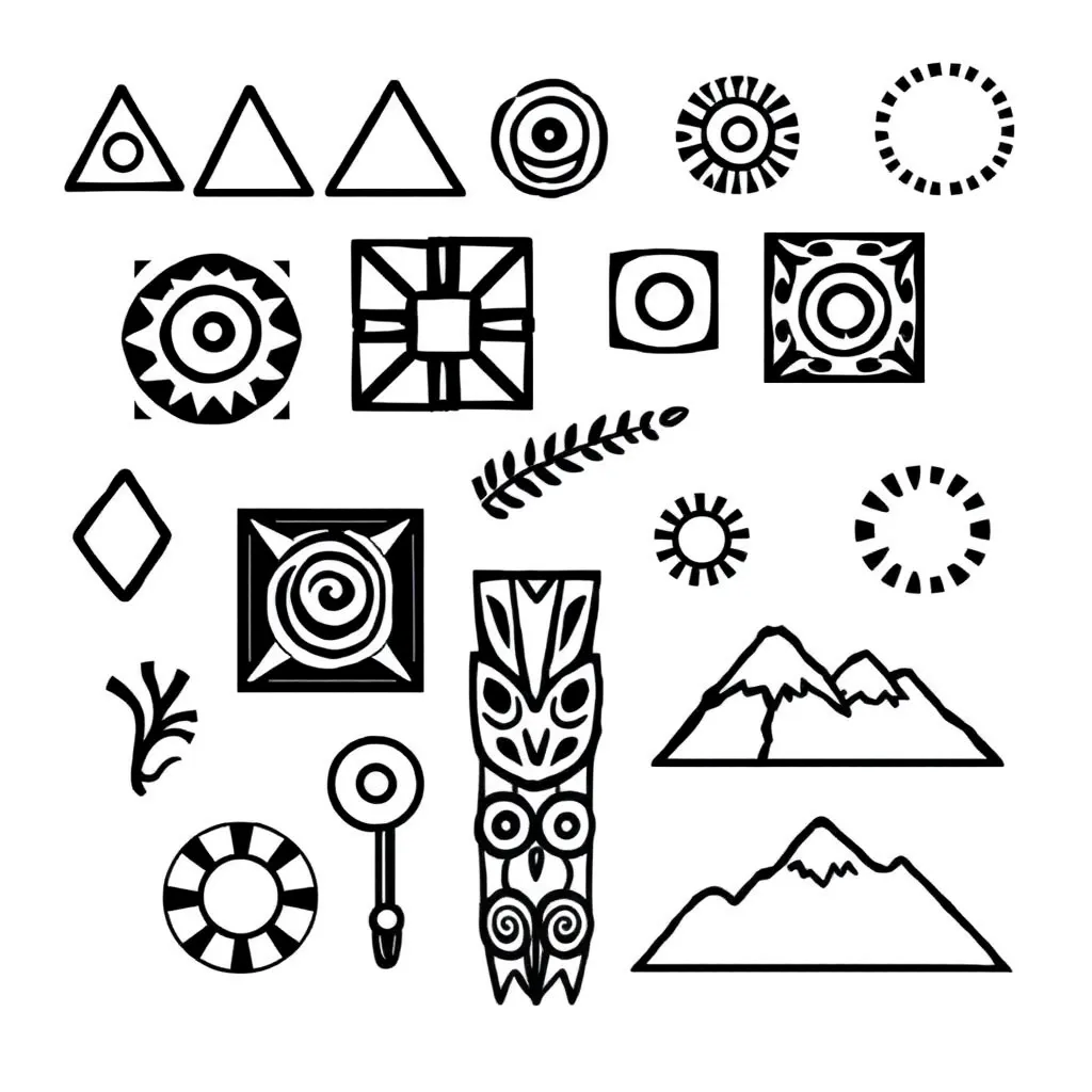 Various 2D shapes including triangles, squares, and polygons