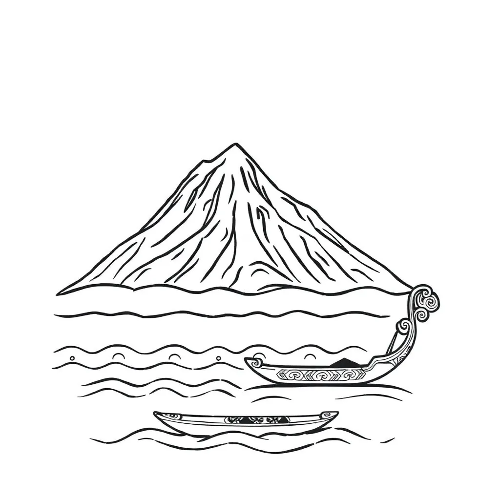 Mount Maunganui (Mauao) illustration