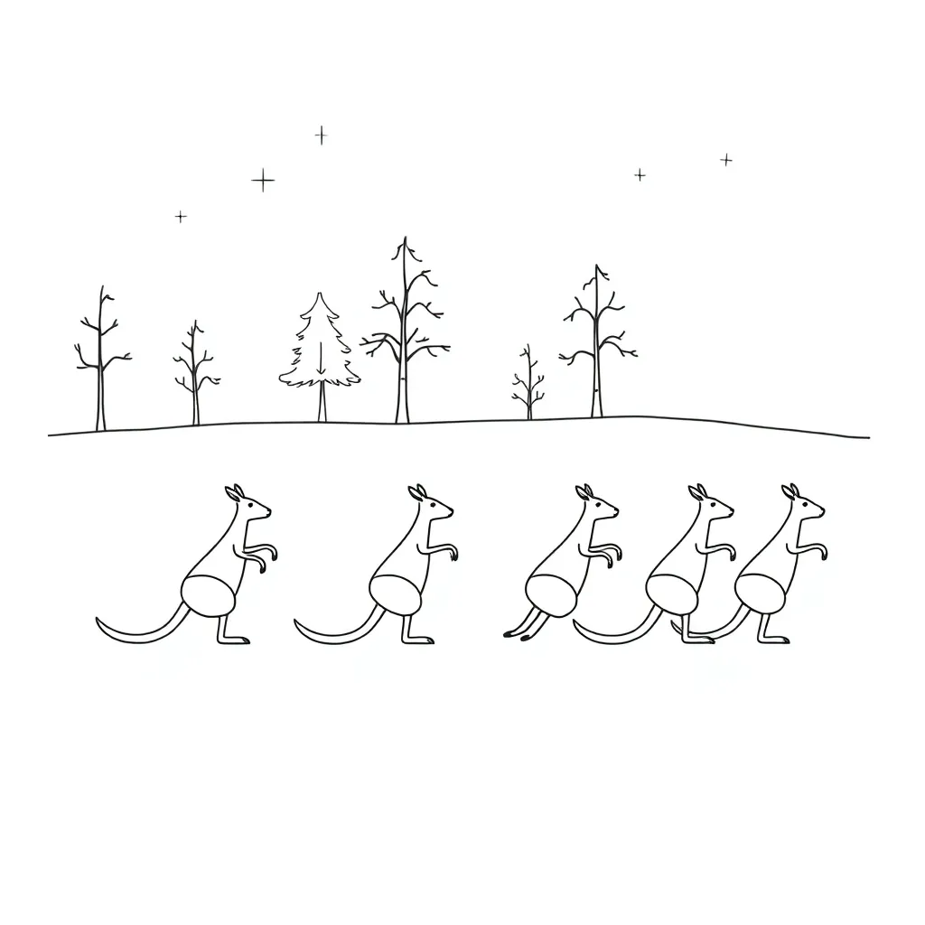 Children counting by fives with hands