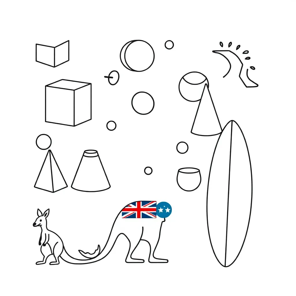 3D shapes including cube, sphere, cylinder and pyramid