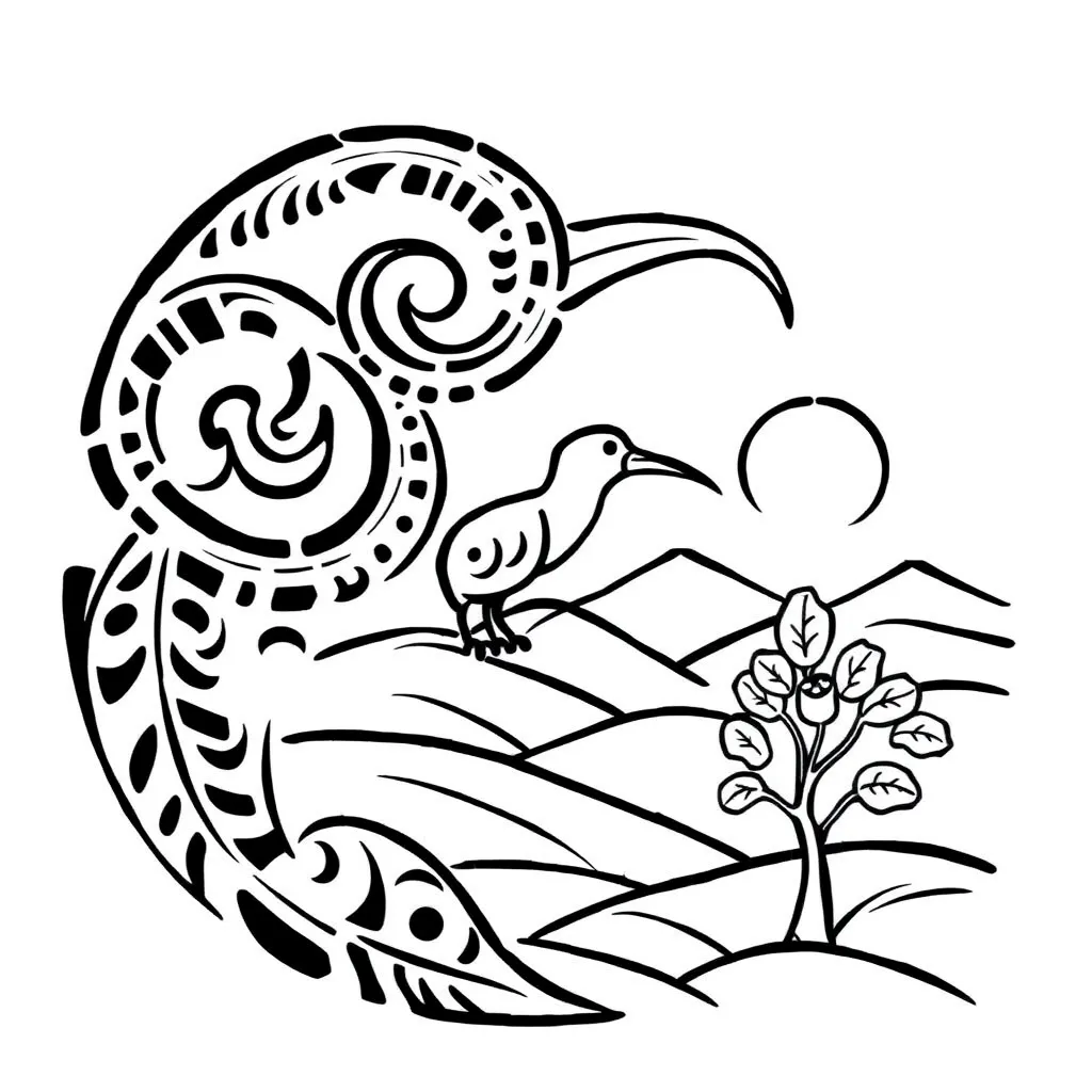 Māori phonics illustration