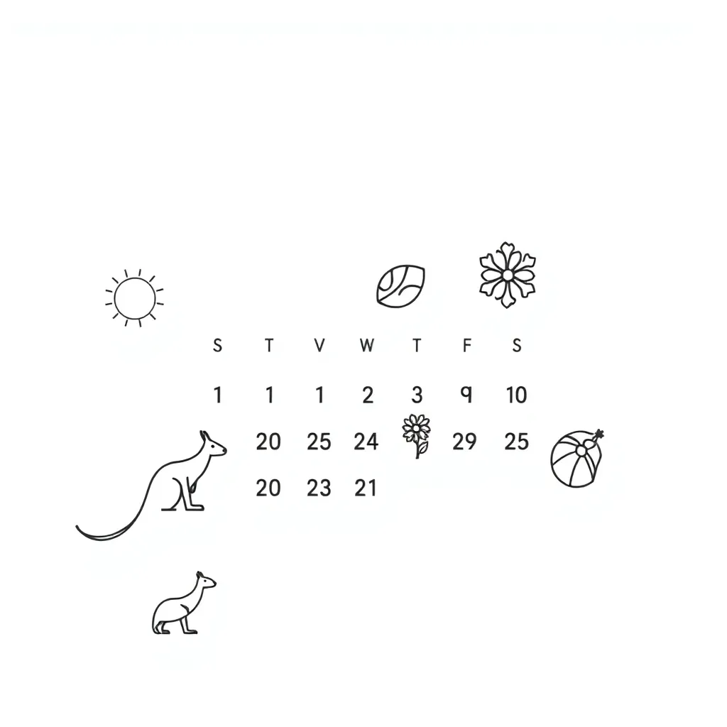 Calendar with days and months illustration