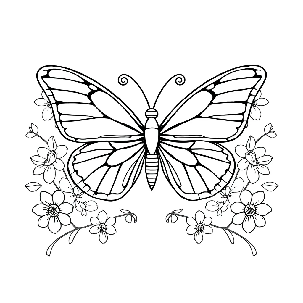 Symmetrical butterfly illustration