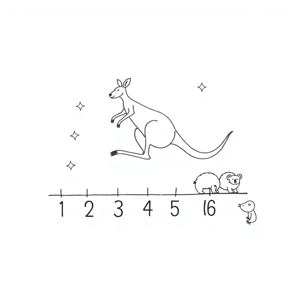 Children solving maths problems with counters and number lines