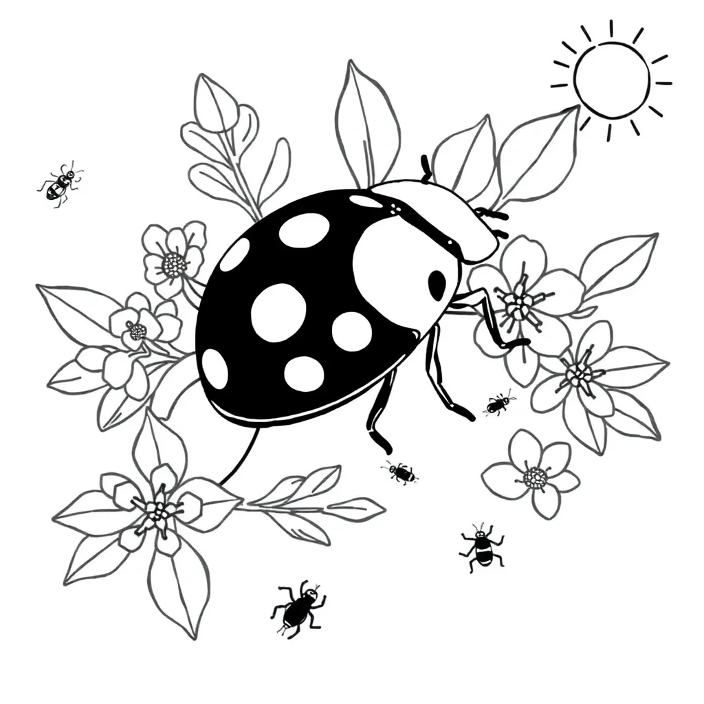 Cute ladybird with spots