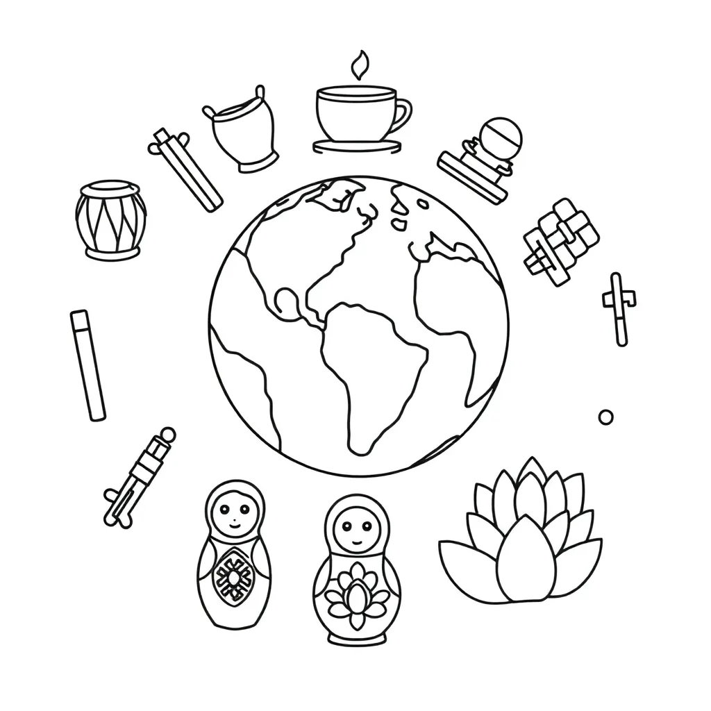 Cultural events and vocabulary illustration