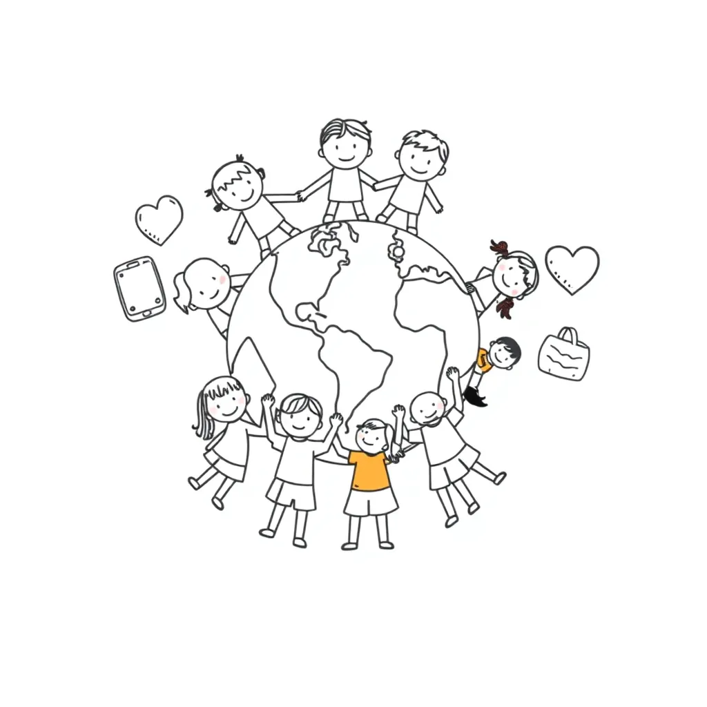 Global health equity illustration