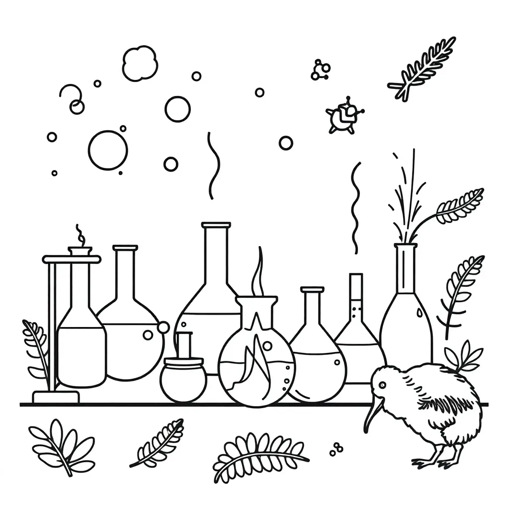 Science experiment illustration