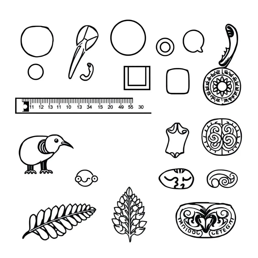 Measurement tools and geometric shapes