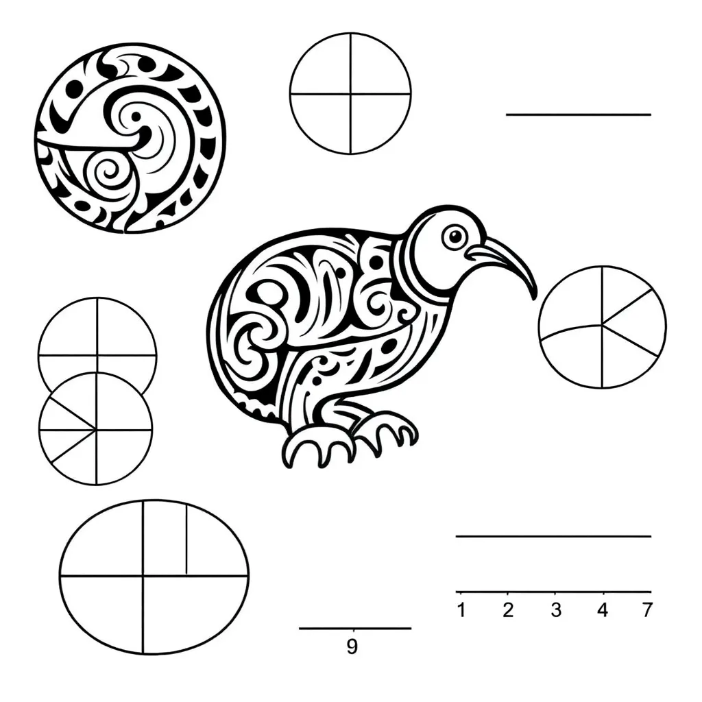 Fraction subtraction illustration