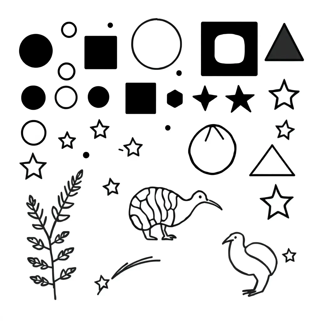 Triangles and pyramids illustration