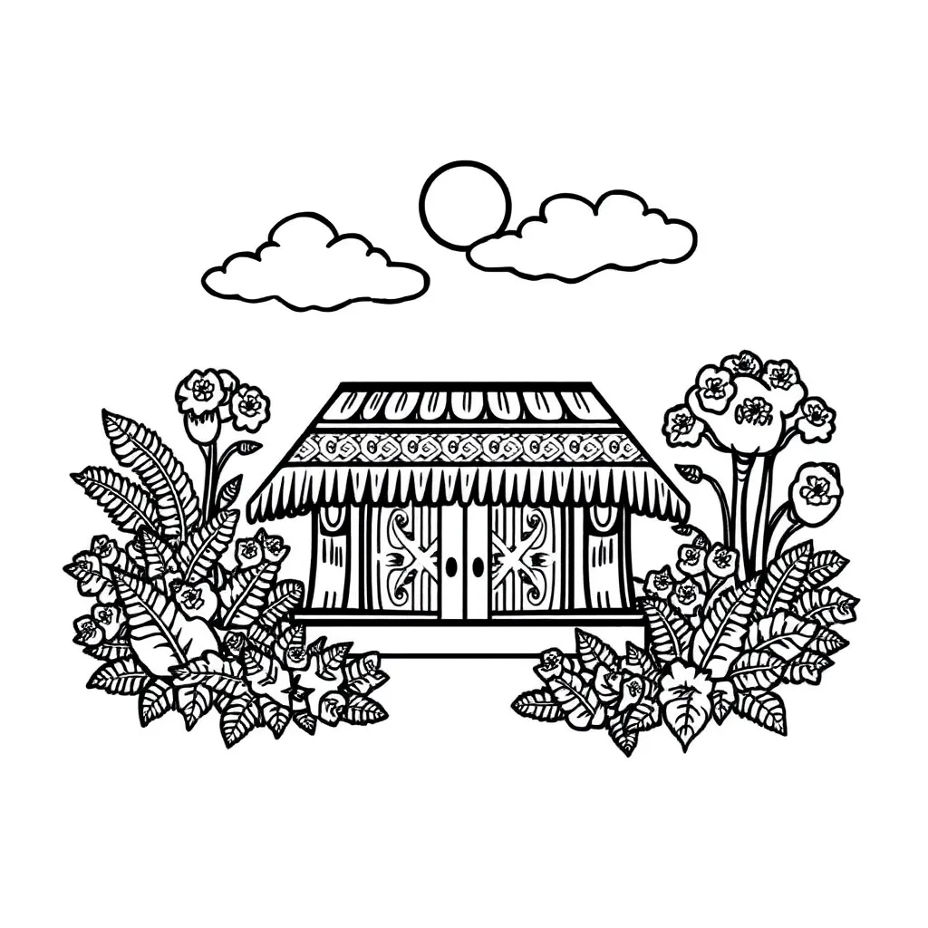 Māori cultural motifs and vocabulary items