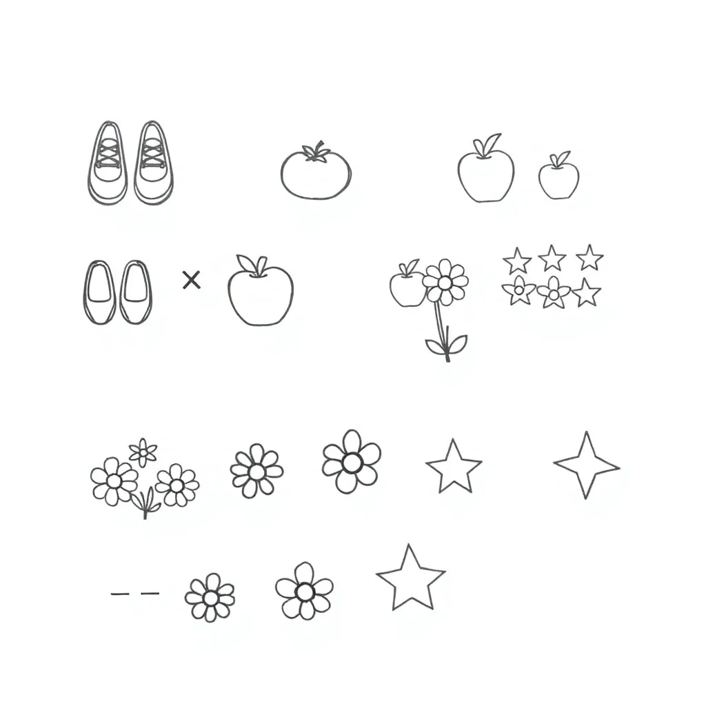 Number patterns and counting illustration