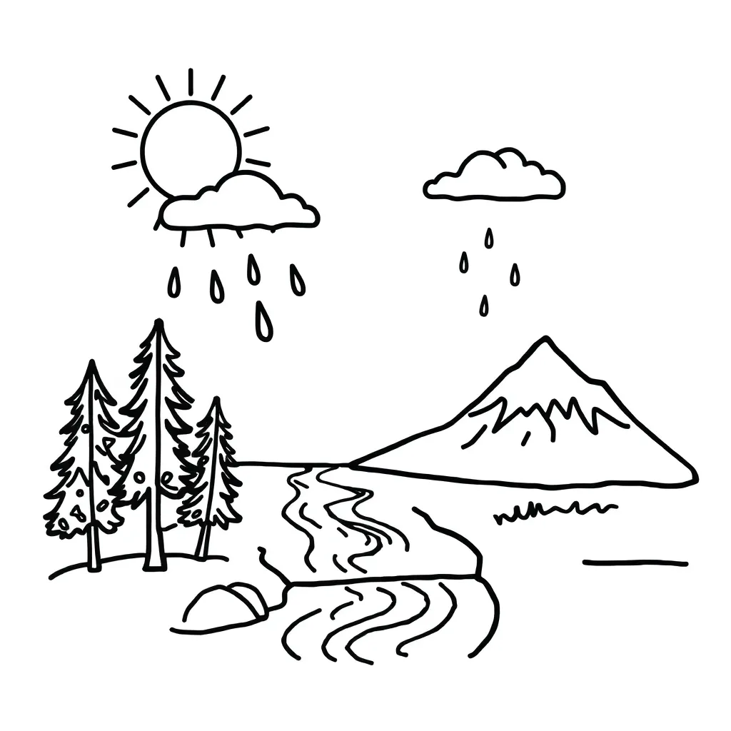 Water cycle diagram