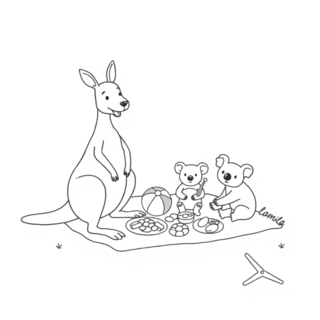 Japanese family illustration