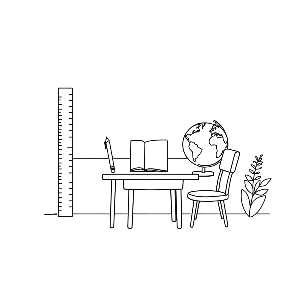 Ruler and measuring tools illustration