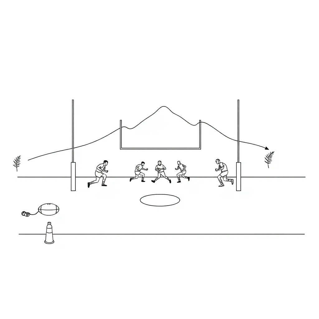 Sports equipment and planning illustration