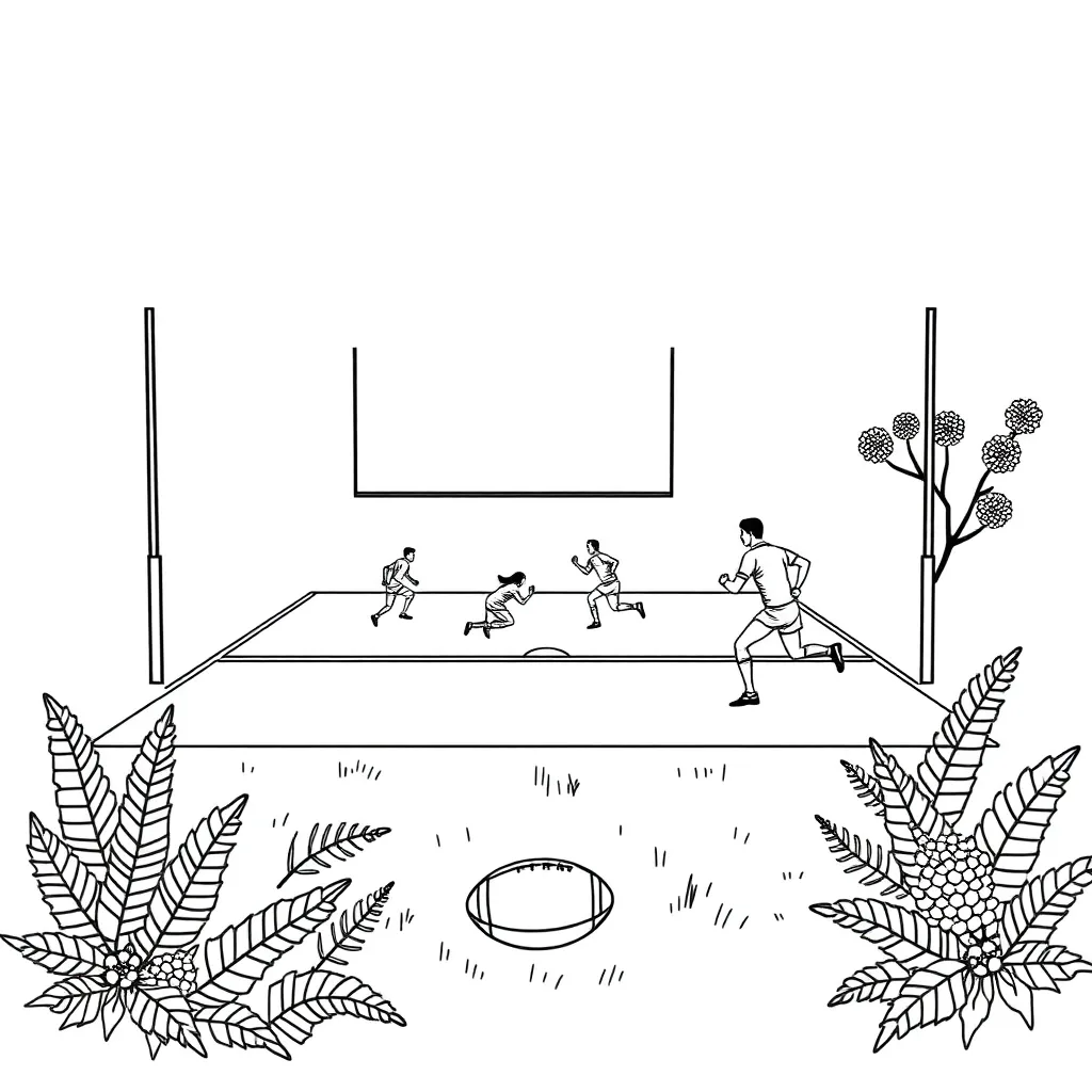 Sports equipment and planning illustration