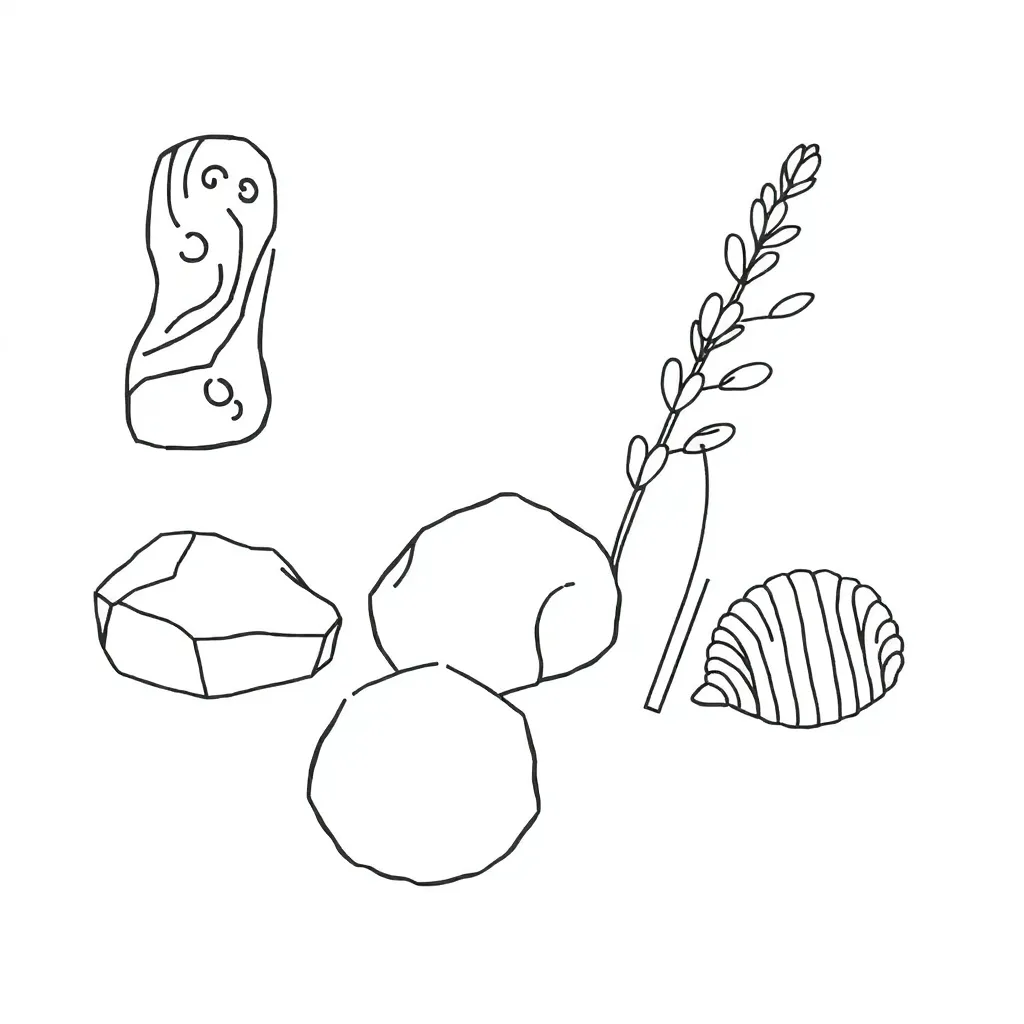 Various materials including wood, metal, plastic and fabric