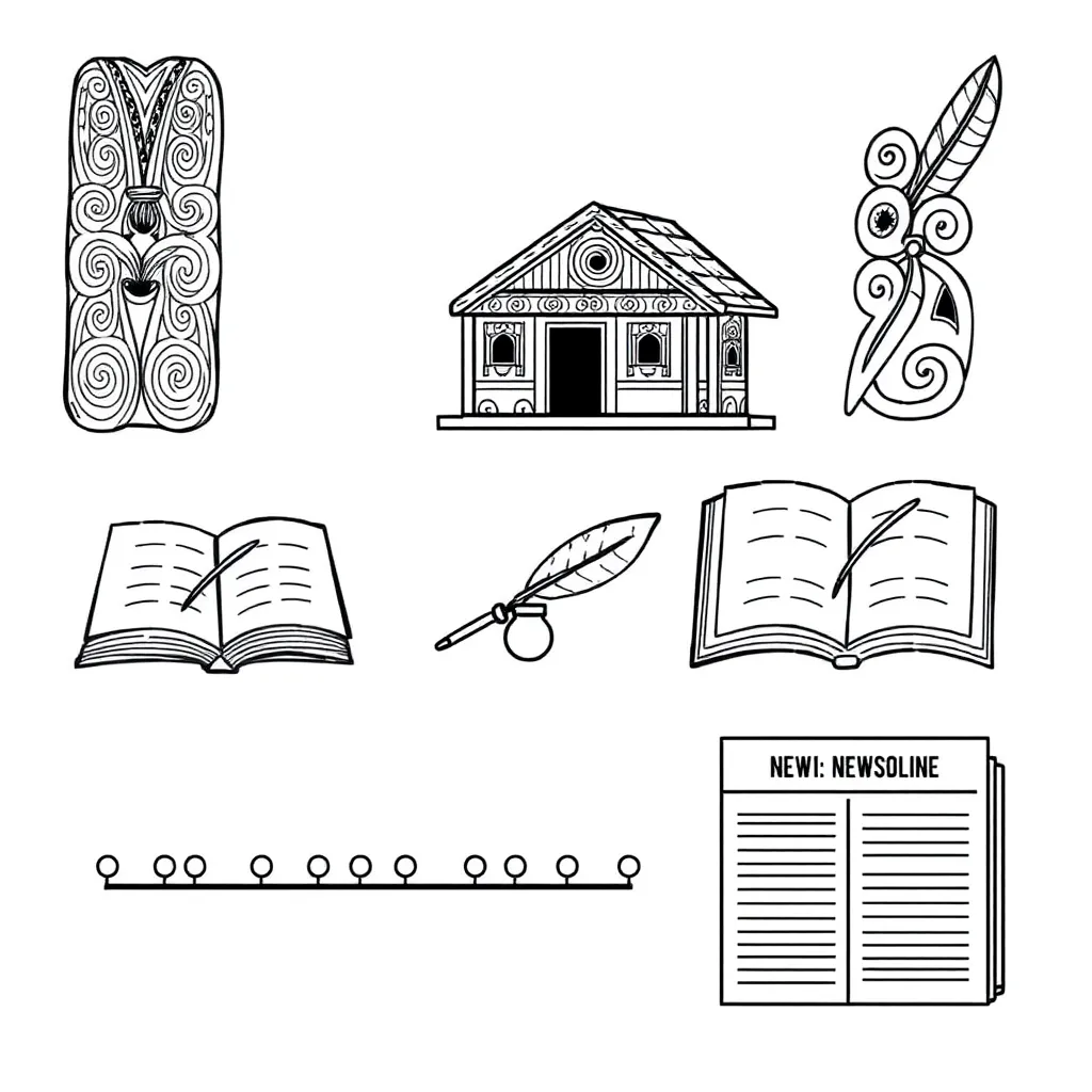 Different types of writing illustration